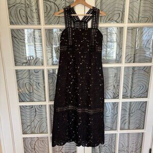 J Crew Collection NWT 4 Elegant Black Lace Long Formal Dress